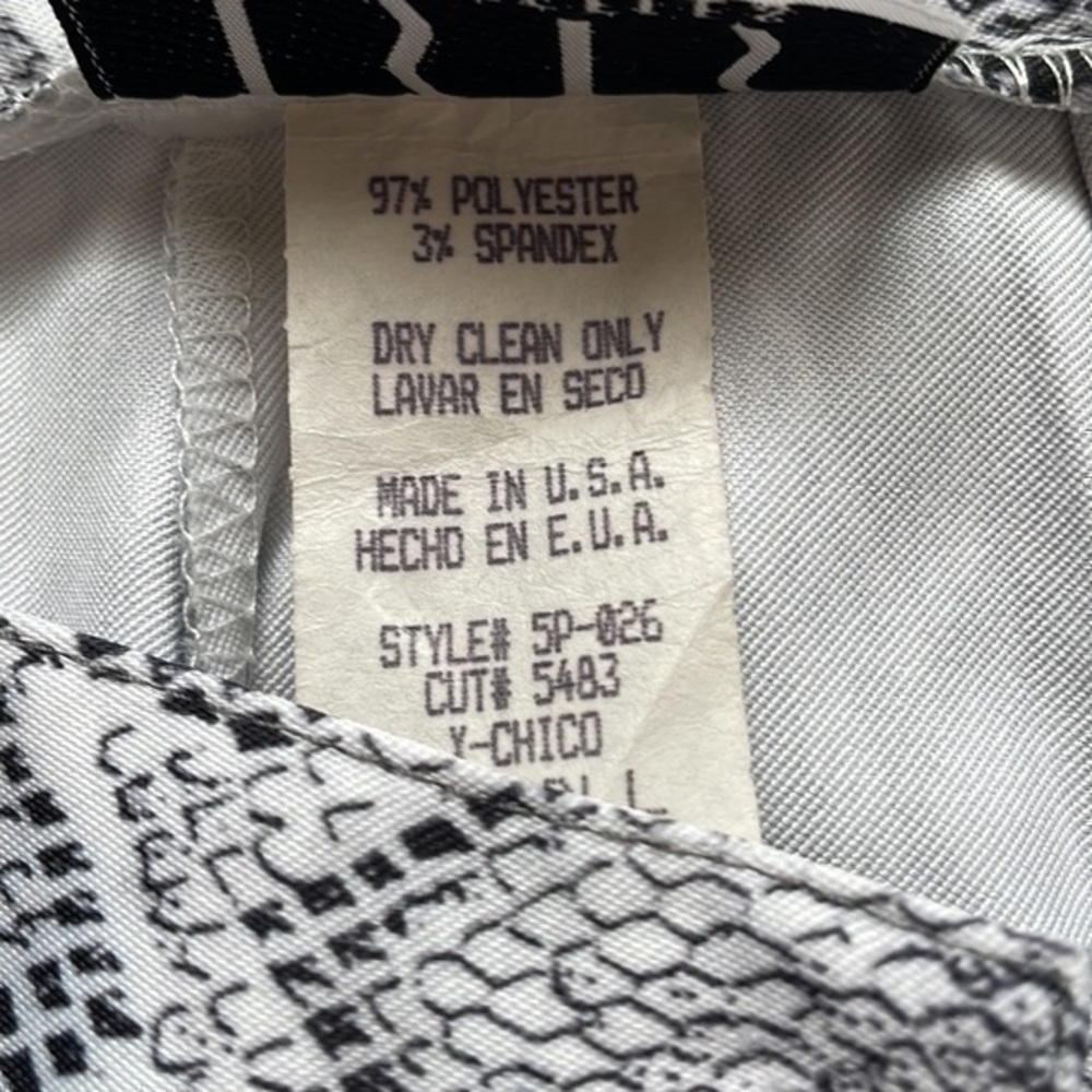 ISIS | Black & White Snakeskin Print Stretch Pants - Picture 5 of 5